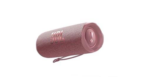 JBL Flip 6, Pink - Waterproof, Portable & Durable Bluetooth Speaker - Up to 12 Hours of Wireless Streaming - Includes Noise-Canceling Speakerphone, Voice Assistant & JBL Connect+