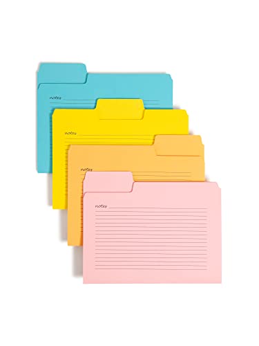 Smead SuperTab Notes Folder, Oversized 1/3-Cut Tab, Letter Size, Assorted Colors, 12 per Pack (11650)