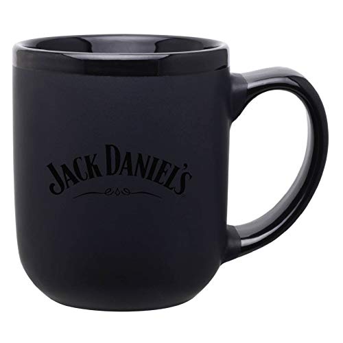Jack Daniel's Stoneware Mug – Official Product – Matte Finish with Glossy Interior – Hand Wash Only – 16 ounces