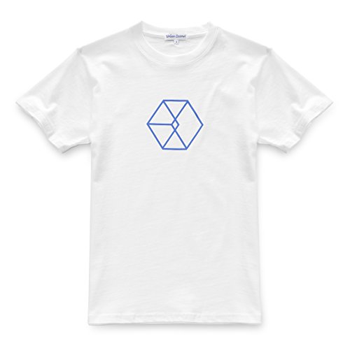 EXO Logo Hexagon Short Sleeve T-Shirt White (Small, Xiumin)+ EXO Photo Card (Including Signature) as