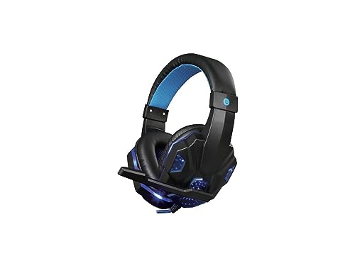 Supersonic Gaming Headphones W/ MIC& LED for PC, Laptops, PS4, Xbox One, Nintendo Wii U& More Black/Blue (IQ-460G)