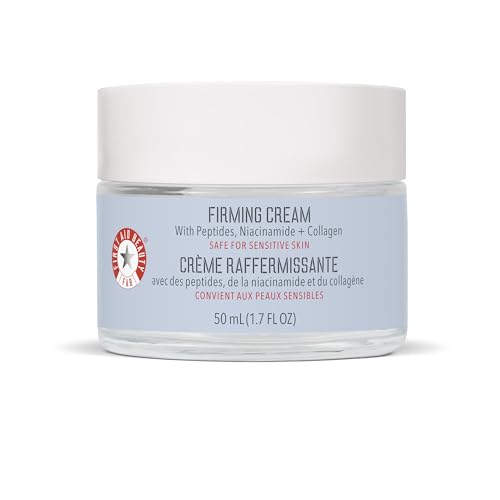 First Aid Beauty Firming Cream with Peptides, Niacinamide + Collagen – Day & Night Anti-Aging Face Moisturizer – 1.7 fl oz