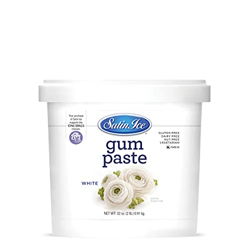 Satin Ice White Gum Paste, Vanilla, 2 Pound