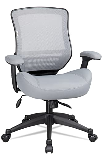 BOLISS Office Chair Ergonomic Office Computer Desk Chair Height Adjusting Arm Waist Support Function - Grey