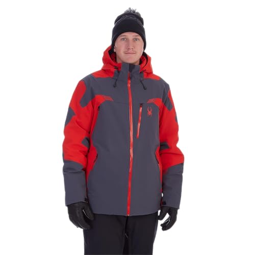 Spyder Men's Leader Jacket, Ebony, Small