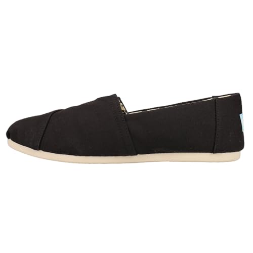TOMS Women's Alpargata Recycled Cotton Canvas Slip On Sneaker Black Recycled Cotton Canvas