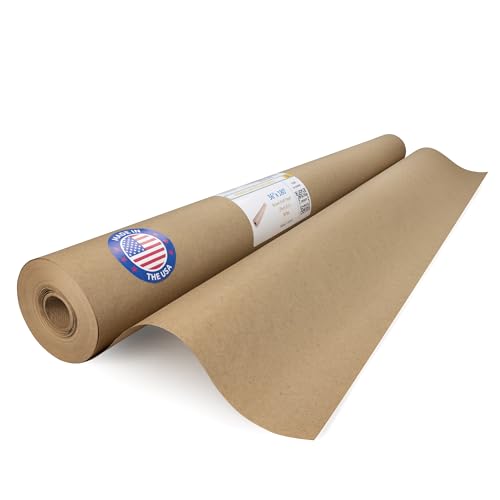 IDL Packaging 36' x 2160' (180 ft) Brown Kraft Paper Roll, 30 lbs - Quality Paper for Packing, Moving, Shipping, Crafts - 100% Recyclable Natural Kraft Wrapping Paper