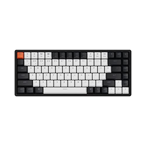 Keychron K2 75% Layout 84 Keys Hot-swappable Bluetooth Wireless/USB Wired Mechanical Keyboard with Gateron G Pro Brown Switch/Double-Shot Keycaps/RGB Backlight/Aluminum Frame for Mac Windows Version 2