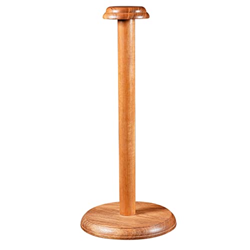 Mythrojan Wooden Helmet Stand Solid Medieval Roman Viking Helmet Display Stand Mask Display Templar Spartan Cosplay Larp Knight Stand Brown