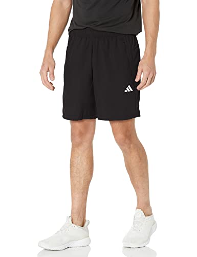 adidas Men's Essentials Woven Training Shorts, Black/White, Large