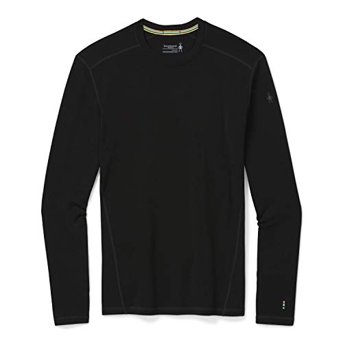 Smartwool Men's Classic Thermal Merino Base Layer Crew, Black, Medium