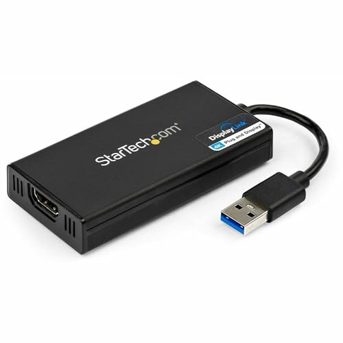 StarTech.com USB 3.0 to HDMI Adapter, 4K 30Hz UHD, USB to HDMI Display Adapter, External Adapter for Mac & Windows