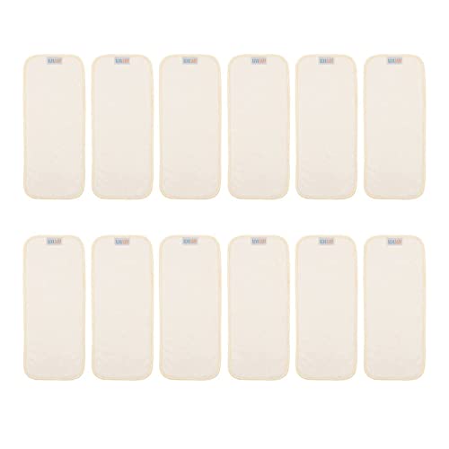 ALVABABY 12PCS Cloth Diaper Inserts 3-Layers Super Soft Inserts for Cloth Diapers and Cloth Diapers Covers 12X