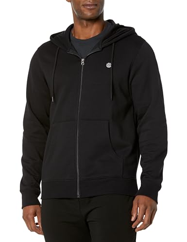 Element Men's Cornel Classic Zip Hoodie Pullover Sweatshirt, Flint Black