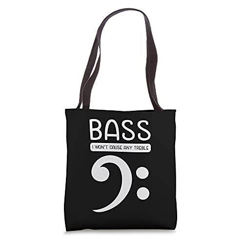 Bass Player Guitarist Bassist Guitar Treble Octave Clef Tote Bag