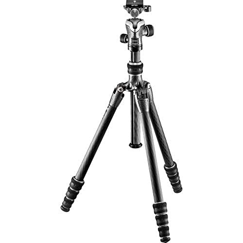 Gitzo Lightweight Series 0 Traveler Carbon Fiber Tripod with Center Ball Head, Silver & Black (GK0545T-82TQDUS)