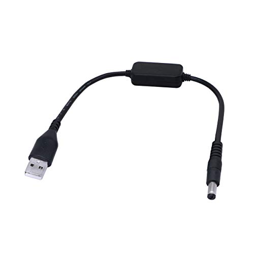 SinLoon 11.8' USB 5V to DC 12V Converter Step Up Voltage Converter Power Cable,for Camera, Desk lamp, Speakers, Blue Tooth Headset, and Other 5V Devices.(5.5 x 2.1mm)