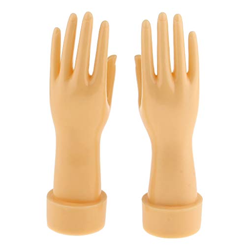 Taotenish Pair of Mannequin Hand Display Stands Female Jewelry Bracelet Gloves Ring Necklace Display Organizer - Skin