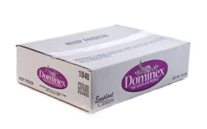 Dominex Round Batter Dipped Eggplant Cutlet, 5 Pound - 2 per case.