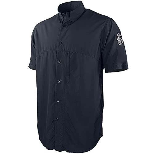 BERETTA Men's Breathable Hunting Sun Protection Short Sleeve Buzzi Shooting Shirt, Navy Blue, L