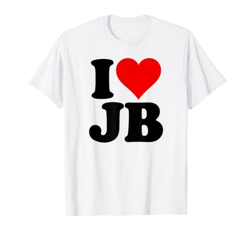 I LOVE HEART JB J B J.B. T-Shirt