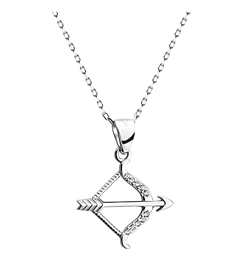 Sofia Milani - Women's Necklace 925 Silver - with Zirconia Stone - Box & Arrow Pendant - 50366