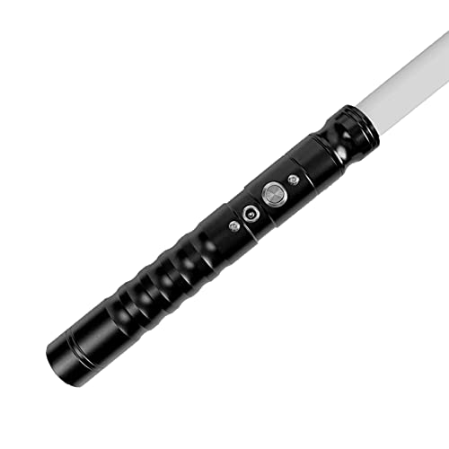Lukesaber Standard RGB Lightsaber, Dueling Lightsaber, 7 Color Changing Lightsaber, Aluminum Black Hilt, Two Sound Effects, Lightsaber for Both Adults and Kids