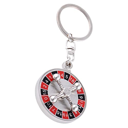 Parliky Metal Mini Russian Roulette Keychain Roulette Pendant Keychain Decorative Keyring Novelty Key Ring Bag Hanging Decor Funny Keychain Roulette Keychains To Rotate Wallet Compass