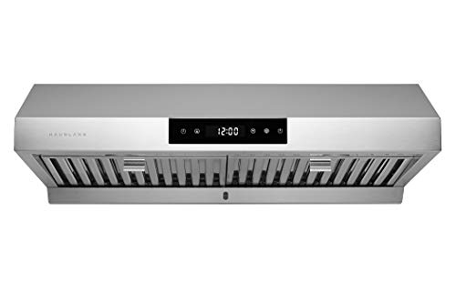 Hauslane, Chef Series 30' PS18 Under Cabinet Range Hood, Stainless Steel | Pro Performance | Contemporary Design, Touch Screen, Dishwasher Safe Baffle Filters, LED Lamps, 3-Way Venting