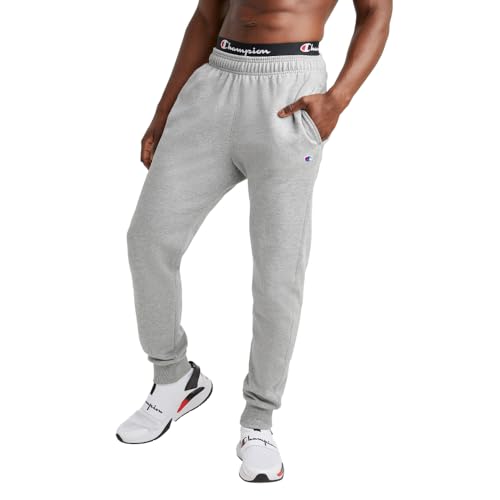 Champion Men's Joggers, Powerblend, Fleece Joggers, Sweatpants for Men, Medium