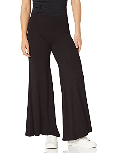 Star Vixen womens Petite Stretch Rayon Jersey Wide-leg Palazzo Pants, Black, Large Petite US