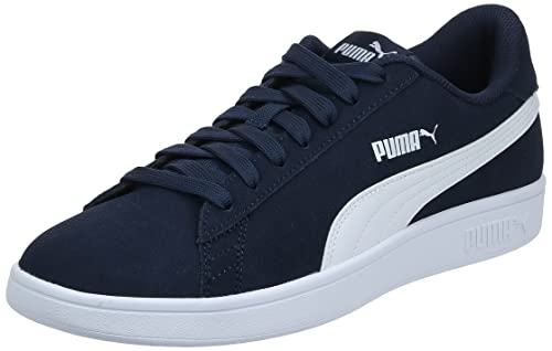 PUMA Men's SMASH V2 Sneaker, Peacoat-Puma White, 9.5