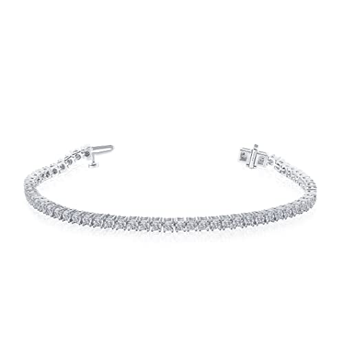 La4ve Diamonds 1/2 Carat Real Diamond Fashion Tennis Bracelet for Women, Sterling Silver with Secure Clasp with Gift Box included Rose Gold, Yellow Gold or Sterling Silver,Gifts for Women