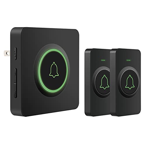 AVANTEK Wireless Doorbell over 1300 Feet Wireless Range, Waterproof Door Bell Kit with 2 Buttons, 56 Melodies & 5 Volume Levels