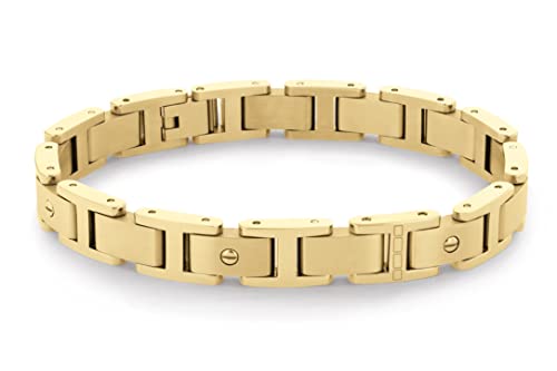 Tommy Hilfiger Jewelry Men's Screws Ionic Thin Gold Plated Link Bracelet Color: Gold Plated (Model: 2790395)