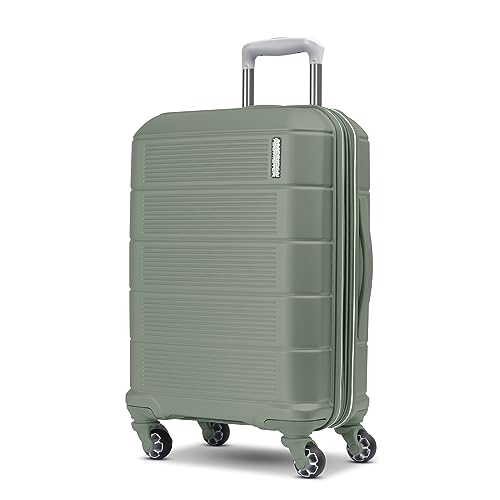 American Tourister Stratum 2.0 Hardside Expandable Luggage with Spinners, Jade Green, 20-Inch Carry-On