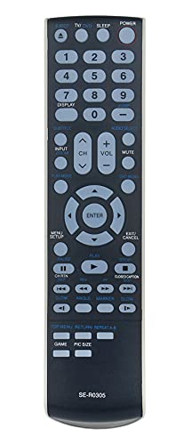 SE-R0305 Replaced Remote fit for Toshiba LCD TV DVD Combo 19LV505 19LV506 22LV505 15LV505 22LV506 19LV610U 19LV61K 22LV610U 26LV610U 076D0LT030 26LV61K 22LV50K 15LV505-T 26CV100C AJ000001 19CV100U