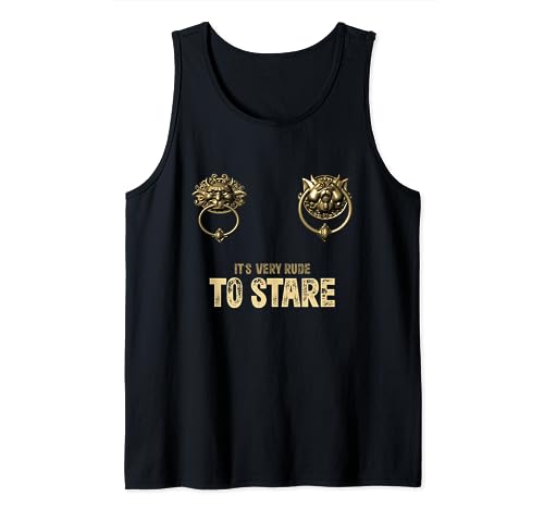 It's Very Rude To Stare Labyrinth Door Knocker Tank Top