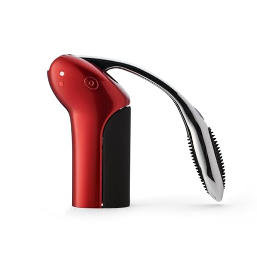 Rabbit Original Vertical Lever Corkscrew Wine Opener with Foil Cutter and Extra Spiral (Candy Apple Red)