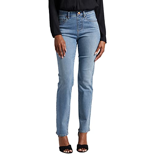 Jag Jeans Women's Valentina Pull-On Straight Jean, Beachside, 8
