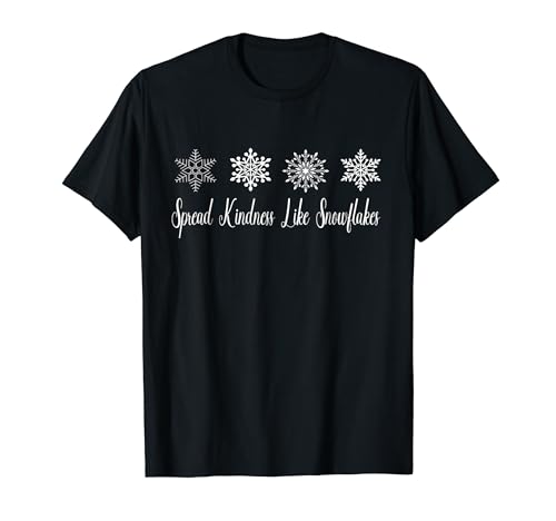 Xmas Themed Spread Kindness Like Snowflakes Merry Christmas T-Shirt