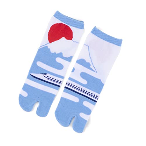 NOREN Kids Tabi Socks Flip flop Socks (JAPANORAMA) Made in Japan/Japanese Tabi Toe Socks Sandal Socks Print Socks Split Toe/Unisex Size for Boy Girl | (Kids Size/Mt.Fuji)