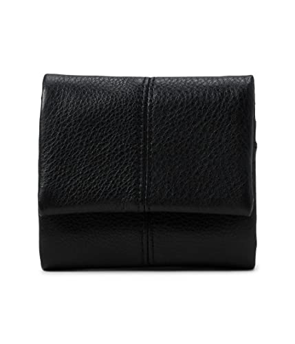 HOBO Keen Mini Trifold Wallet For Women - Leather Construction With Cotton Lining and Multiple Card Slots, Stylish and Convenient Wallet Black One Size One Size