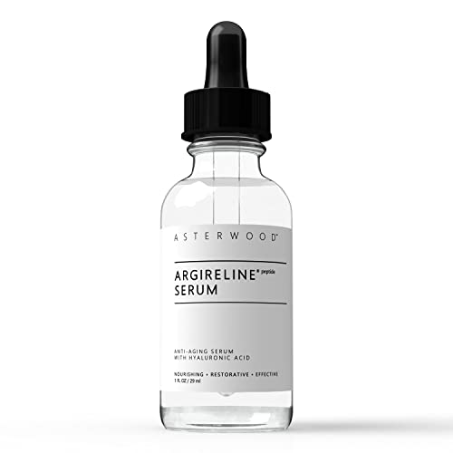 Asterwood Argireline Peptide with Hyaluronic Acid Serum Face Care, Anti Wrinkle Face Serum, Dark Spot Remover & Face Brightening Serum, Facial Skin Care Products, 1 oz Glass Bottle