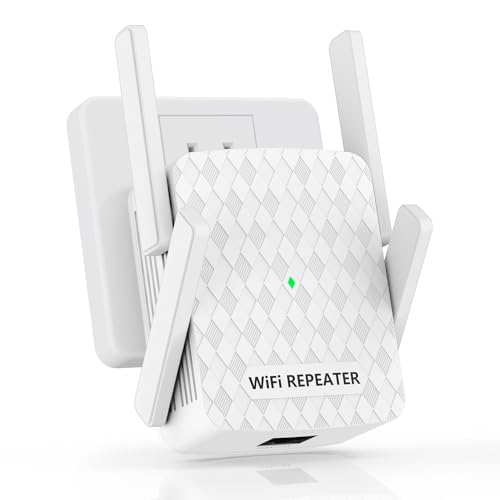 WiFi Extender Signal Booster, Internet Wireless Repeater for Home Coverage up to 10000sq.ft and 35 Devices, 1200Mbps WiFi Booster with Ethernet Port, Dual Band 2.4G/5G, 4 Antennas