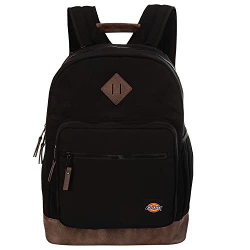 DICKIES Signature Backpack for School Classic Logo Water Resistant Casual Daypack for Travel Fits 15.6 Inch Notebook (Black)