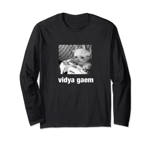 Cursed Cat Funny Vidya Gaem Long Sleeve T-Shirt