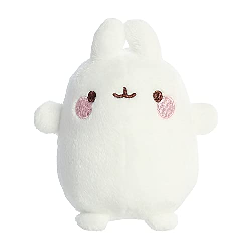 Aurora Playful Molang Molang Stuffed Animal - Endearing Charm Design - White 5 Inches