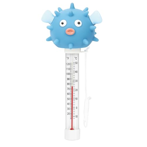XY-WQ Floating Pool Thermometer, Large Size Easy Read for Water Temperature with String for Outdoor and Indoor Swimming Pools and Spas (Puffer)