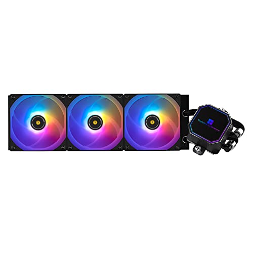 Thermalright Frozen Prism360 Black ARGB CPU Liquid Cooler,Efficient PWM Controlled Pump 3300RPM,3×TL-E12 Series PWM Fan,Water Cooling Computer Parts,for AMD AM4/AM5,Intel 1150/1151/1200/1700/2011